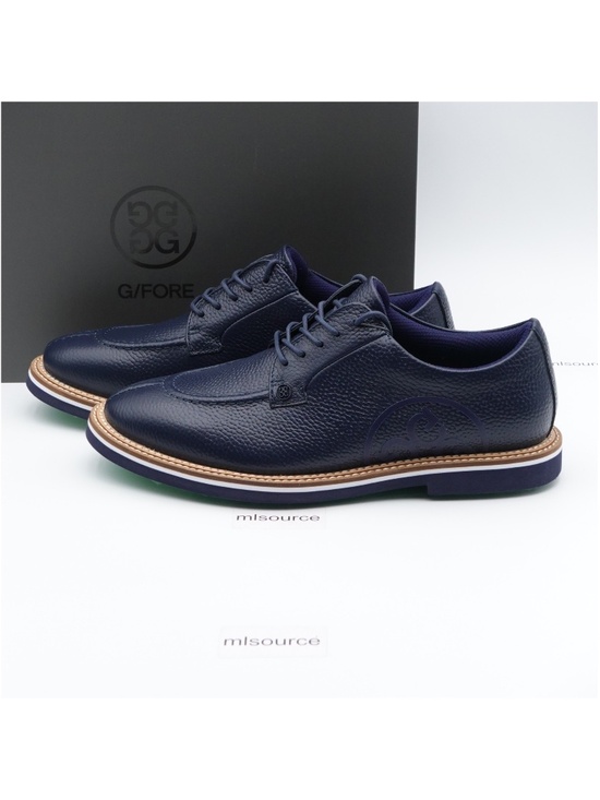 NEW Size 9 Men\'s G/FORE Gallivanter Pebble Leather Split Toe Golf Shoes Twilight